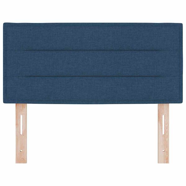 vidaXL Tăblie cap cu headboard albastru 90 cm Piele artificială