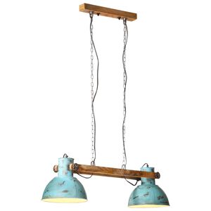 vidaXL Lampă suspendată 25 W, albastru uzat, 85x28x109 cm, E27