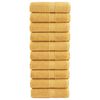 vidaXL Prosoape de baie premium, SOLUND, 10 buc., aurii, 30 x 30 cm, 600 g/m&sup2;