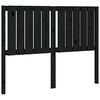 vidaXL Tăblie de pat, negru, 125,5x4x100 cm, lemn masiv de pin