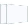 vidaXL Panou antistropi bucătărie 2 buc. transparent 80x60 cm sticlă