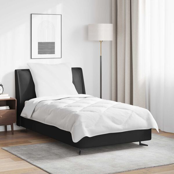 vidaXL Set de Pături cu pernă 2 pcs Alb Microfibră