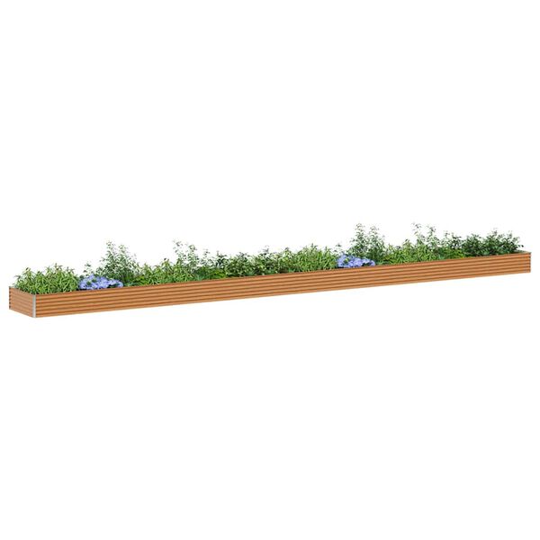 vidaXL Strat &icirc;nălțat de grădină 970 x 100 x 36 cm Oțel Galvanizat