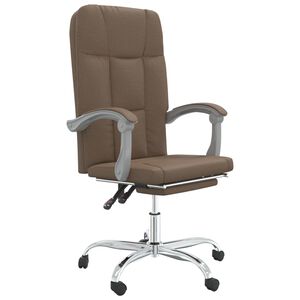 vidaXL Fotoliu de birou rabatabil, maro, textil