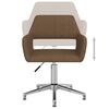 vidaXL Scaune de bucătărie pivotante, 2 buc., maro, material textil