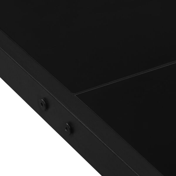 vidaXL Masă de grădină, negru, 130x130x72 cm, oțel și sticlă