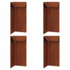 vidaXL Gard pentru melci 4 pcs Ruginit 10 x 10 x 25 cm