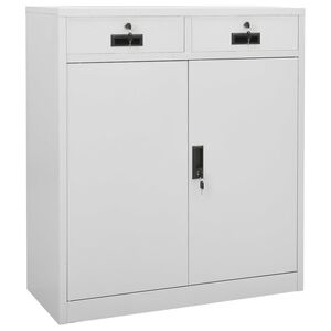 vidaXL Dulap de birou, gri deschis, 90x40x102 cm, oțel