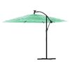 vidaXL Umbrelă soare de grădină cu st&acirc;lp din oțel, verde 269x269x235cm