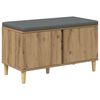 vidaXL Bancă pentru pantofi cu pernă Stejar Artizanal 80 x 38 x 46 cm