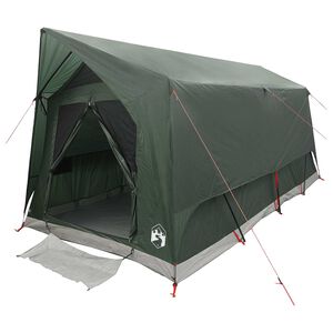 vidaXL Cort tunel 8 persoană Verde militar Poliester și oțel