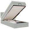 vidaXL Cadru de pat otoman cu saltea Gri deschis 90x190cm catifea