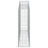 vidaXL Coșuri gabion arcuite 40 buc, 200x30x100/120 cm fier galvanizat