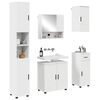 vidaXL Set de mobilier pentru baie 5 pcs Alb Lemn compozit & Metal