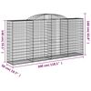 vidaXL Coșuri gabion arcuite 3 buc. 300x50x140/160cm fier galvanizat