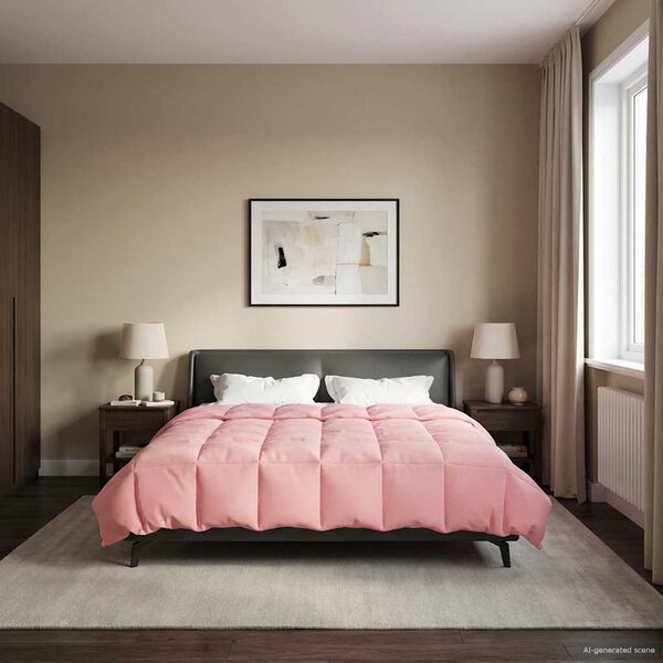 vidaXL Duvet complet pe tot parcursul anului Patos Roz 200 x 240 cm