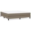 vidaXL Cadru de pat cu arcuri, gri taupe, 180x200 cm, textil