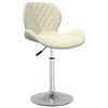 vidaXL Scaune de bucătărie pivotante, 2 buc., crem, catifea