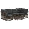 vidaXL Set de canapele pentru grădină 7 pcs Gri poliratan