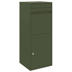 vidaXL Cutie pentru colet cu ușă Verde măsliniu 41 x 38 x 103 cm Oțel