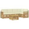 vidaXL Set de canapele de exterior 6 pcs Alb și crem 59 x 59 x 37 cm