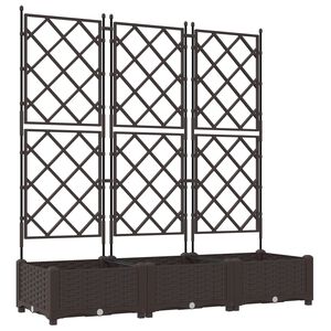 vidaXL Vază pentru Grădină 3 pcs Maro 120 x 40 x 125,5 cm Plastic