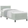 vidaXL Pat cu arcuri cu headboard Gri deschis 80 x 200 cm Catifea