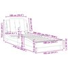 vidaXL Cadru de pat fără saltea, Zadar, alb, 100x203 cm, piele ecologică