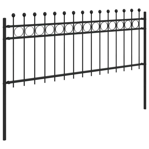 vidaXL Zăbrele in Formă de Inel Negru 200 x 130 cm