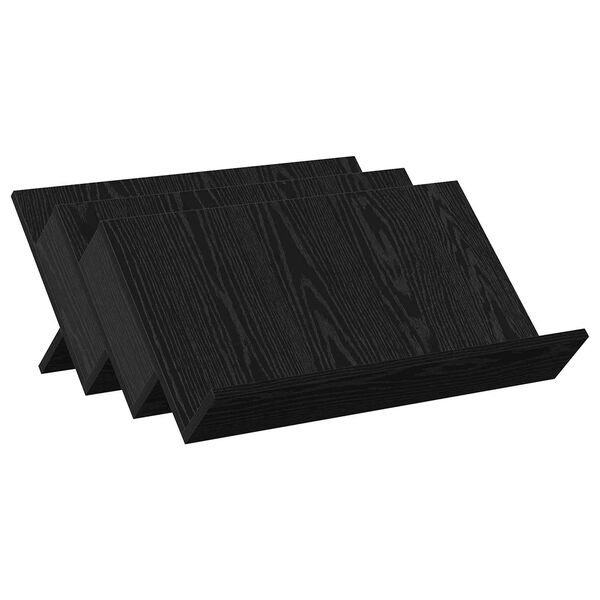 vidaXL Raft pentru reviste cu raft Stejar Negru 65 x 53 x 28,5 cm