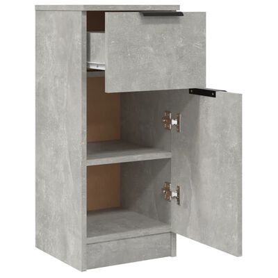 vidaXL Servantă, gri beton, 30x30x70 cm, lemn compozit