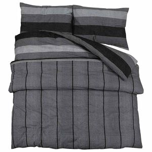 vidaXL Set cu husă de pilotă, gri &icirc;nchis, 260x240 cm, bumbac