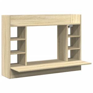 vidaXL Birou montat pe perete stejar sonoma 105x48x75cm lemn prelucrat