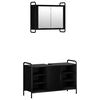 vidaXL Set dulap baie 2 buc. Stejar Negru 65,5 x 34 x 61 cm