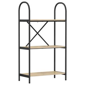 vidaXL Raft pentru cărți 3 niveluri 60 x 30 x 109 cm Lemn prelucrat