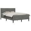 vidaXL Cadru de pat cu saltea Gri &icirc;nchis 137 x 190 cm Catifea