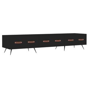 vidaXL Dulap TV, negru, 150x36x30 cm, lemn prelucrat