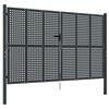 vidaXL Poartă de grădină antracit 300x200 cm oțel