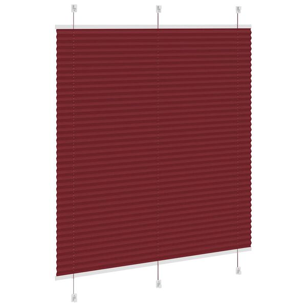 vidaXL Jaluzea plisată Bordeaux Roșu 120x150 cm Lățime țesătură