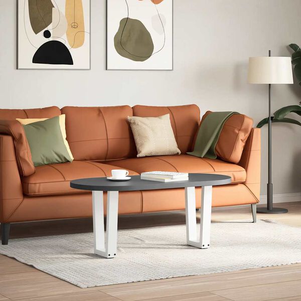 vidaXL Picioare pentru măsuță de cafea în formă de V, 2 buc., alb, 28x (42-43,3) cm, oțel