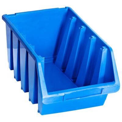 vidaXL Cutii de depozitare stivuibile, 14 buc., albastru, plastic