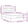 vidaXL Cadru de pat otoman cu saltele Gri &icirc;nchis 140x200cm catifea