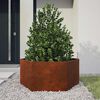 vidaXL Jardinieră cu picioare, ruginiu, 30x30x30 cm, oțel corten