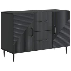 vidaXL Bufet cu sertar Negru 89 x 34,5 x 60 cm Lemn prelucrat