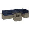 vidaXL Set de canapele pentru grădină 7 buc. Gri Rattan poli