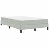 vidaXL Pat cu arcuri cu saltea Gri deschis 120 x 200 cm țesătură