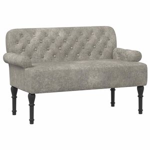 vidaXL Canapea cu capitonaj butonat Gri deschis 120 x 65 x 78 cm