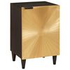 vidaXL Dulap de Baie Negru și Aur 38 x 33 x 58 cm Lemn de mango solid