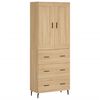 vidaXL Dulap &icirc;nalt, stejar sonoma, 69,5x34x180 cm, lemn compozit