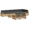 vidaXL Set de canapele de exterior 9 pcs Alb și antracit Poliester